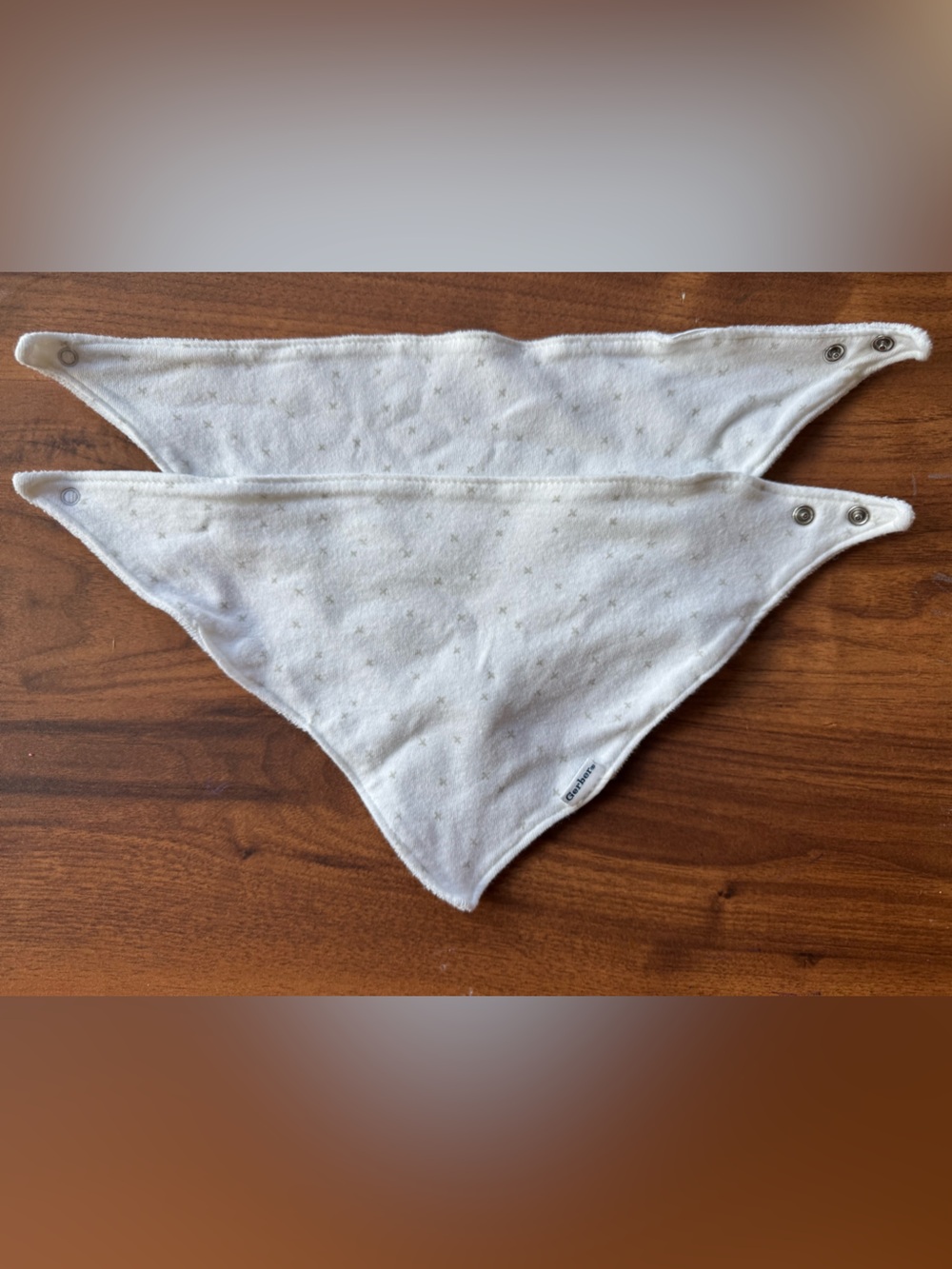 Gerber Cream Star Bandana Bibs - 2-Pack